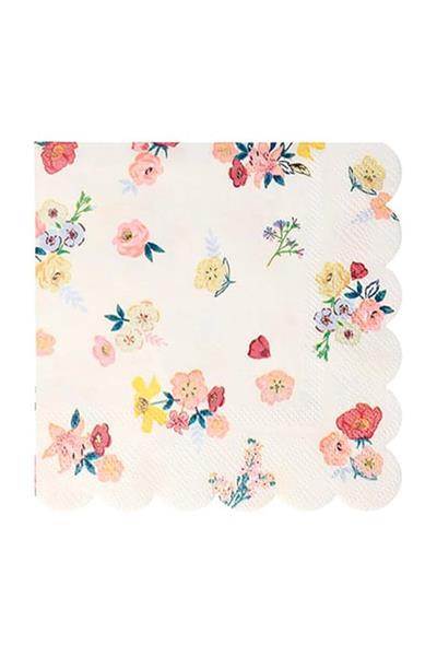 Meri Meri - English Garden Napkins - English Garden Peçete - S - 16lı Çok Renkli