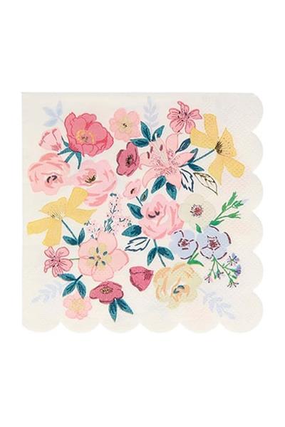 Meri Meri - English Garden Napkins - English Garden Peçete - S - 16lı Çok Renkli