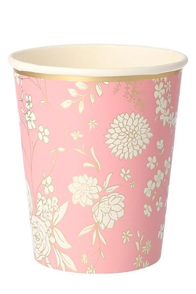 Meri Meri - English Garden Party Cups - English Garden Bardak - 8li Çok Renkli