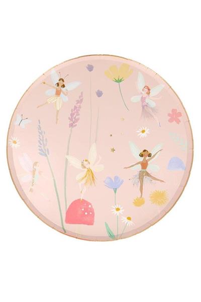 Meri Meri - Fairy Plates - Peri Kızı Tabak - L - 8li Çok Renkli