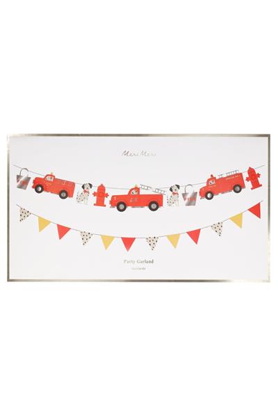 Meri Meri - Fire Truck Garland - İtfaiye Asılan Süs Çok Renkli
