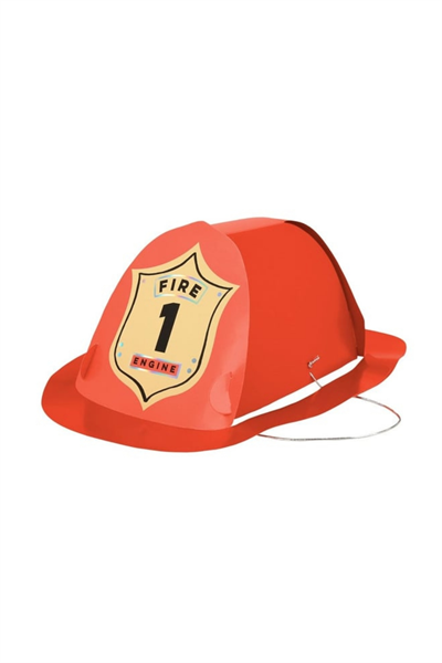 Meri Meri - Firefighter Hats - İtfaiyeci Şapkaları - 8li Çok Renkli