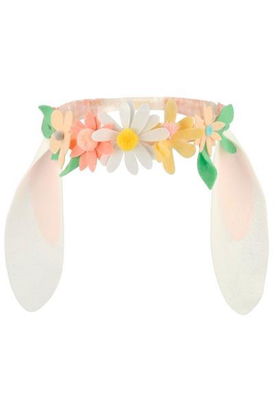 Meri Meri - Floral Bunny Ears & Pompom Tail - Çiçekli Tavşan Kulakları Çok Renkli