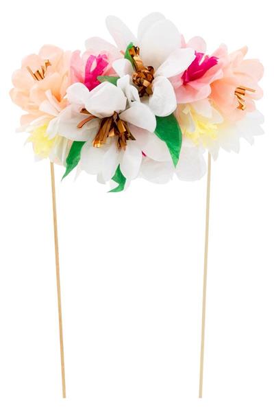 Meri Meri - Flower Bouquet Cake Topper - Çiçek Buketi Pasta Süsü Çok Renkli
