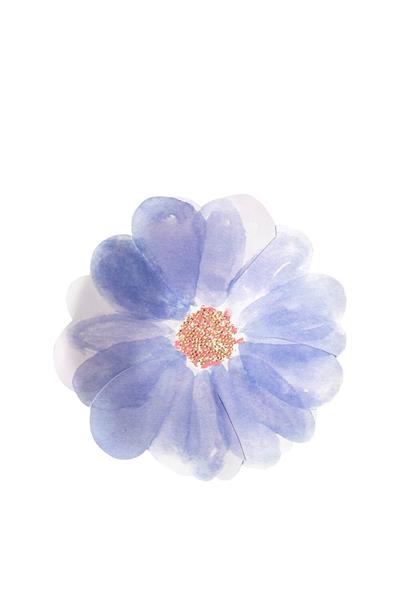 Meri Meri - Flower Garden Plates - Çiçek Bahçesi Tabaklar - S - 8li Çok Renkli