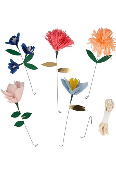 Meri Meri - Flower Wall - Çiçek Duvarı Asılan Süs Çok Renkli