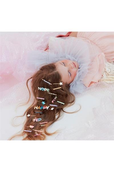 Meri Meri - Fun Time Hair Slides - Parlak Toka Çok Renkli