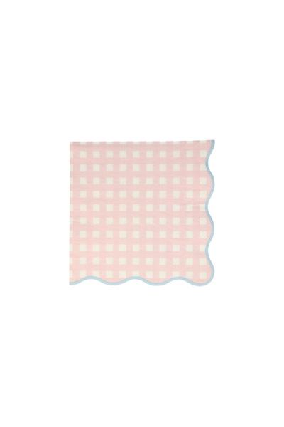 Meri Meri - Gingham Napkins - Damalı Peçeteler - L - 20li Çok Renkli