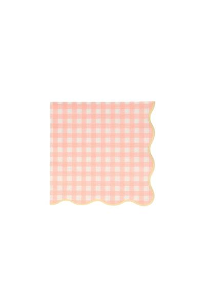 Meri Meri - Gingham Napkins - Damalı Peçeteler - L - 20li Çok Renkli