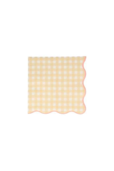 Meri Meri - Gingham Napkins - Damalı Peçeteler - L - 20li Çok Renkli