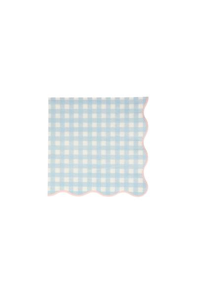 Meri Meri - Gingham Napkins - Damalı Peçeteler - L - 20li Çok Renkli