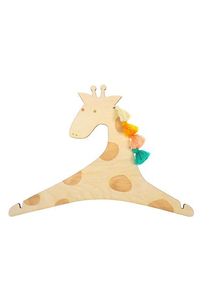 Meri Meri - Giraffe Clothes Hangers - Zürafa Ahşap Askı Çok Renkli
