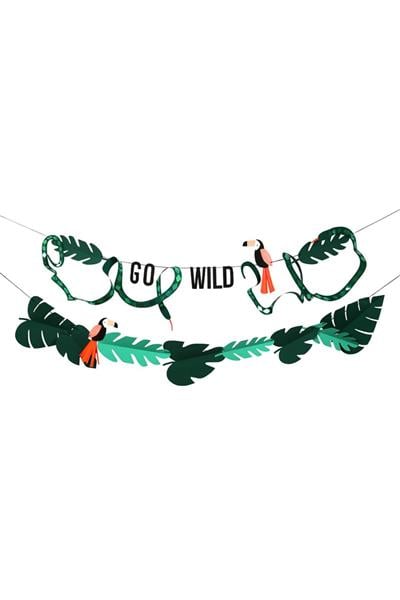 Meri Meri - Go Wild Garland - Vahşi Doğa Asılan Süs Çok Renkli