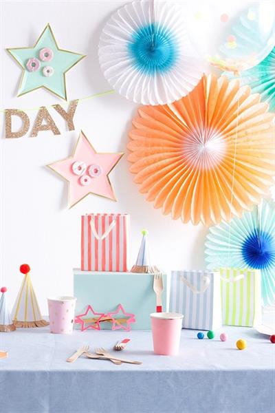 Meri Meri - Gold Happy Birthday Garland - Altın Happy Birthday Asılan Süs Çok Renkli