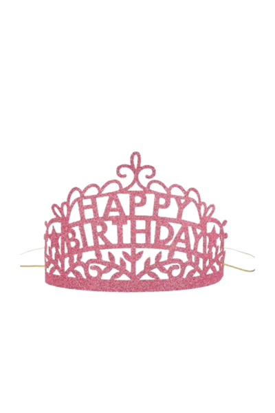 Meri Meri - Happy Birthday Tiaras - Happy Birthday Taç - 8li Çok Renkli