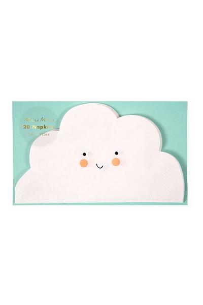Meri Meri - Happy Cloud Napkins - Bulut Peçete Çok Renkli