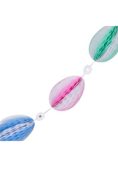 Meri Meri - Honeycomb Egg Garland - Petekli Yumurta Asılan Süs Çok Renkli