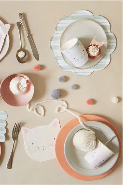 Meri Meri - Kedi Peçeteler - Cat Napkins - 16lı Çok Renkli