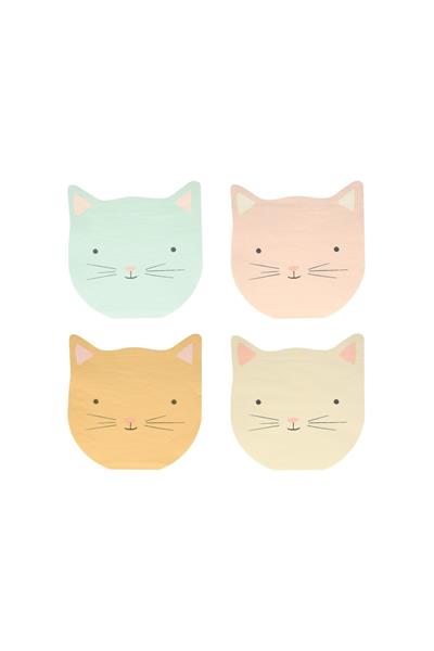 Meri Meri - Kedi Peçeteler - Cat Napkins - 16lı Çok Renkli