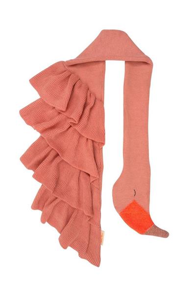 Meri Meri - Knitted Flamingo Scarf - Flamingo Atkı Çok Renkli