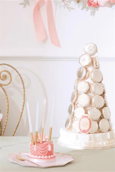 Meri Meri - Ladurée Paris Gold Leaf Candles - Laduree Paris Altın Detaylı Mumlar (16lı) Çok Renkli