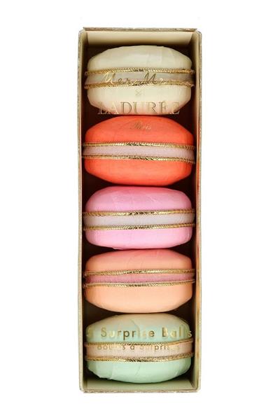 Meri Meri - Ladurée Paris Macaron Surprise Balls - Ladurée Paris Makaron Sürpriz Toplar - 5li Çok Renkli