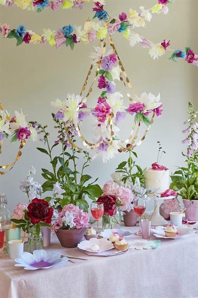 Meri Meri - Lilac Blossom Garland - Lila Çiçekli Asılan Süs Çok Renkli