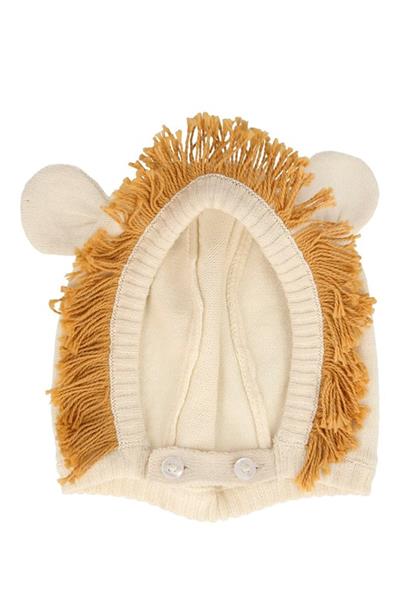 Meri Meri - Lion Baby Bonnet - Aslanlı Bebek Başlığı Çok Renkli