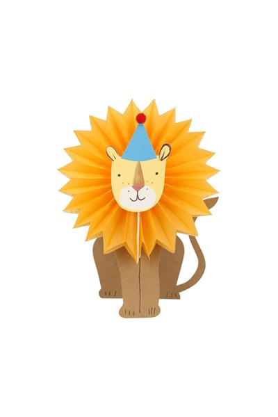 Meri Meri - Lion Card - Aslan Tebrik Kartı Çok Renkli