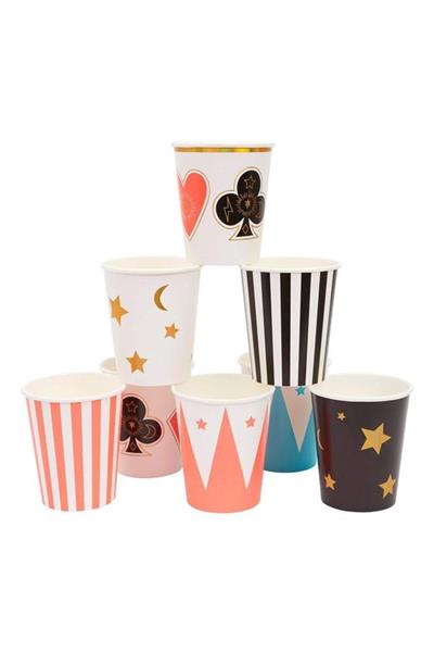 Meri Meri - Magic Cups - Sihirbaz Bardaklar - 8li Çok Renkli