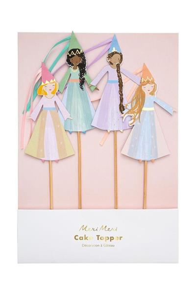 Meri Meri - Magical Princess Cake Toppers - Büyülü Prenses Pasta Süsleri Çok Renkli