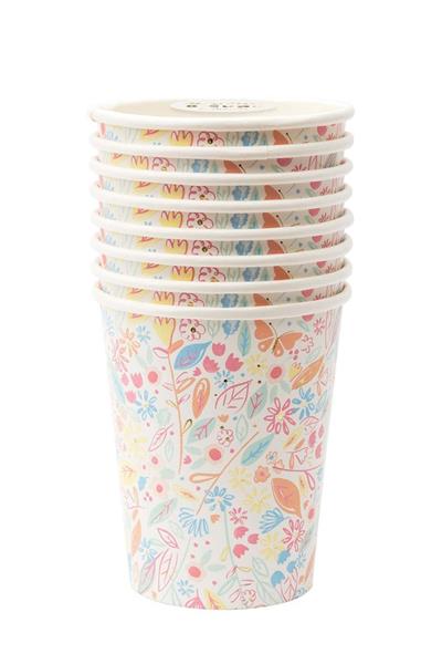 Meri Meri - Magical Princess Party Cups - Büyülü Prenses Bardaklar - 8li Çok Renkli