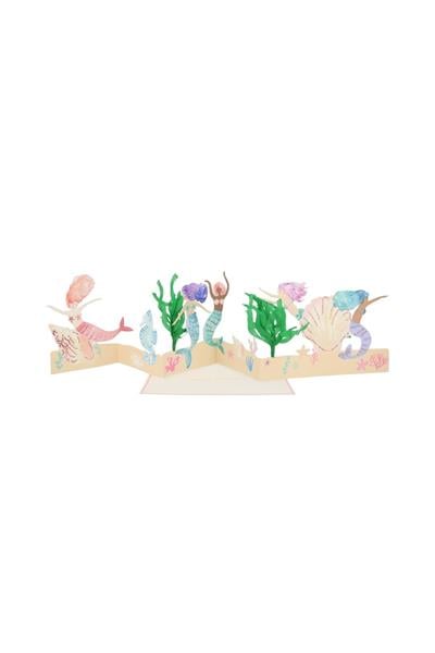 Meri Meri - Mermaid Concertina Card - Denizkızı Tebrik Kartı Çok Renkli