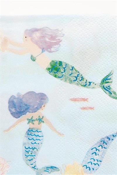 Meri Meri - Mermaids Napkins - Deniz Kızı Peçeteler Çok Renkli