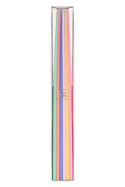 Meri Meri - Mixed Tall Tapered Candles - Karışık Uzun Mumlar - 12li Çok Renkli