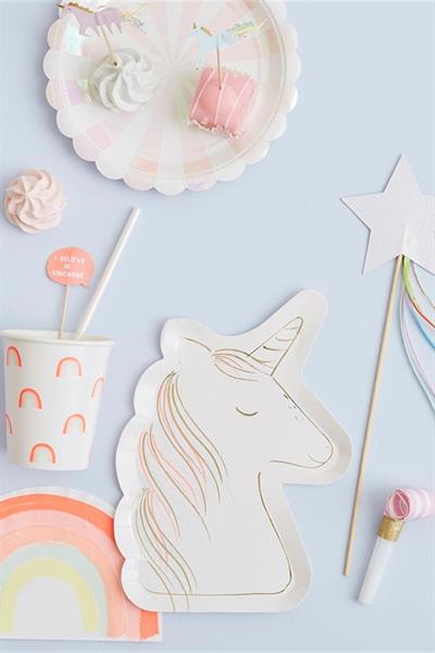 Meri Meri - Neon Rainbow Party Cups - Neon Gökkuşağı Bardak Çok Renkli