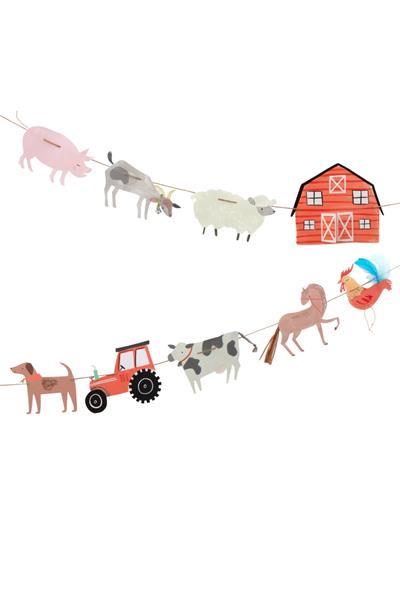 Meri Meri - On The Farm Large Garland - Çiftlik Asılan Süs Çok Renkli