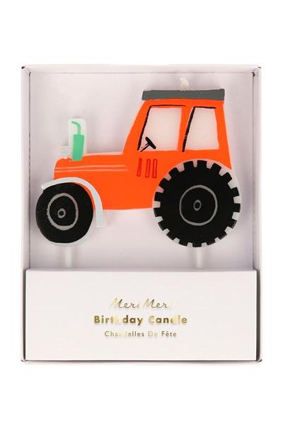 Meri Meri - On The Farm Tractor Candle - Traktör Mum Çok Renkli