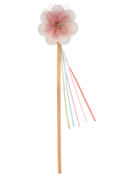 Meri Meri - Organza Flower Wings & Wand - Çiçekli Kanat & Değnek Çok Renkli