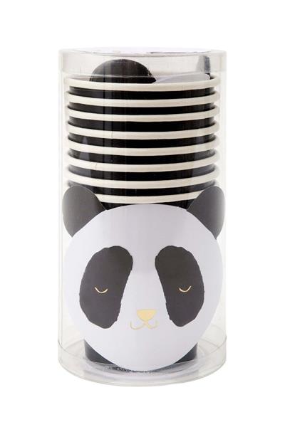 Meri Meri - Panda Party Cups - Panda Bardaklar - 8li Çok Renkli