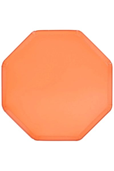 Meri Meri - Papaya Rengi Tabaklar (L) (x8) Çok Renkli