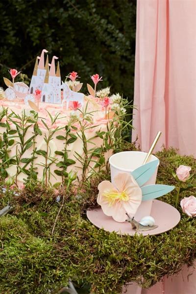 Meri Meri - Paper Flower Cups - Kağıt Çiçekli Bardaklar (x8) Çok Renkli