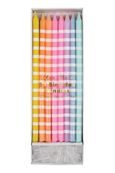 Meri Meri - Pastel Party Candles - Pastel Parti Mumları Çok Renkli