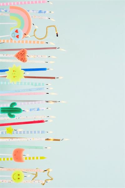 Meri Meri - Pastel Party Candles - Pastel Parti Mumları Çok Renkli