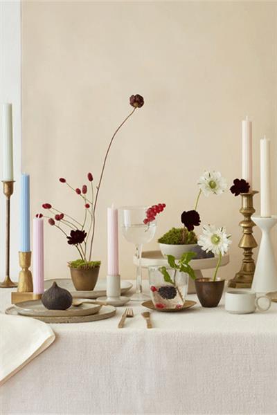 Meri Meri - Pastel Taper Candles - Pastel Masa Mumları (12li) Çok Renkli