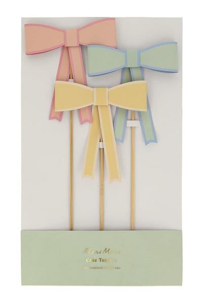 Meri Meri - Pastel Tonlar Kurdele Pasta Süsü Çok Renkli