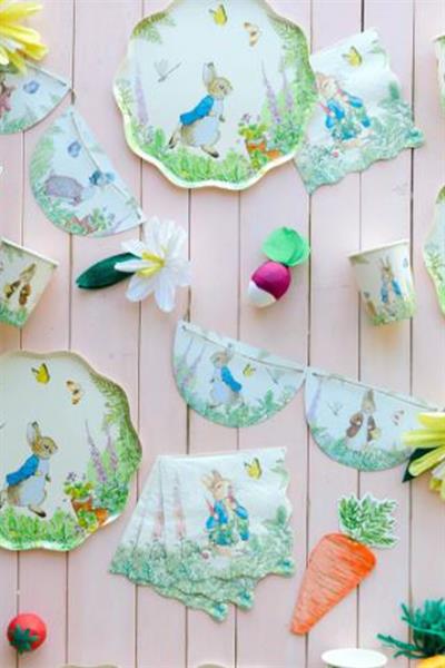 Meri Meri - Peter Rabbit Dinner Plates - Peter Rabbit Tabaklar - L - 8li Çok Renkli