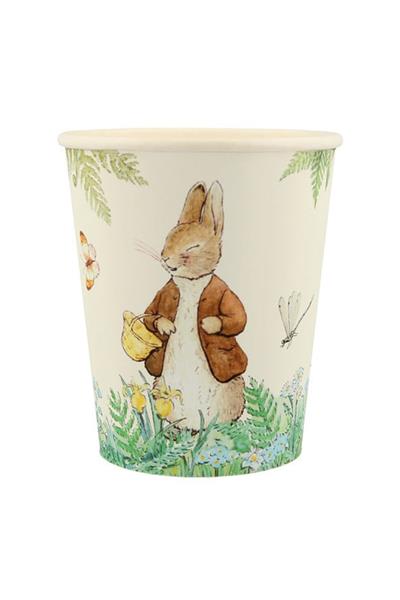 Meri Meri - Peter Rabbit In The Garden Cups - Peter Rabbit Bahçede Bardaklar - 8li Çok Renkli