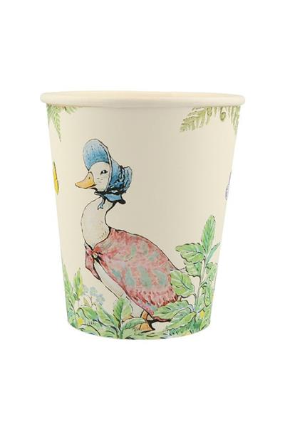 Meri Meri - Peter Rabbit In The Garden Cups - Peter Rabbit Bahçede Bardaklar - 8li Çok Renkli