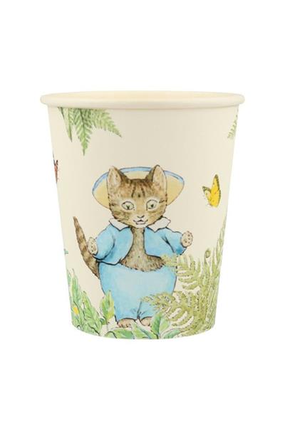 Meri Meri - Peter Rabbit In The Garden Cups - Peter Rabbit Bahçede Bardaklar - 8li Çok Renkli